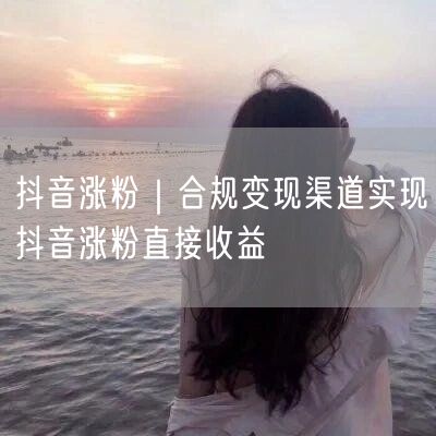 抖音涨粉实操：合规变现渠道解锁抖音收益新技巧
