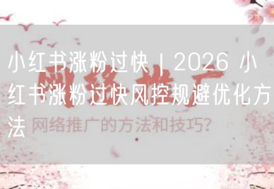 2026小红书运营：涨粉过快风控规避与优化技巧