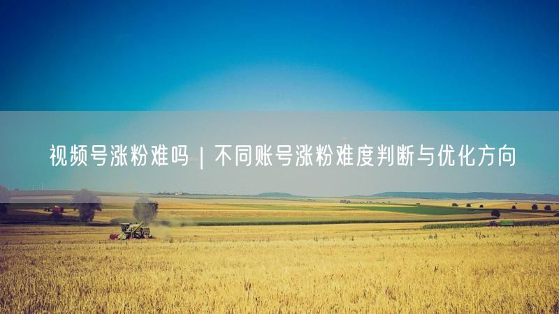视频号涨粉全攻略：账号定位+内容优化+私域引流