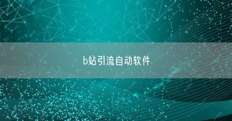 b站引流自动软件
