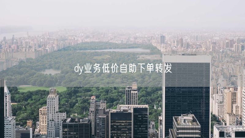 dy业务低价自助下单转发