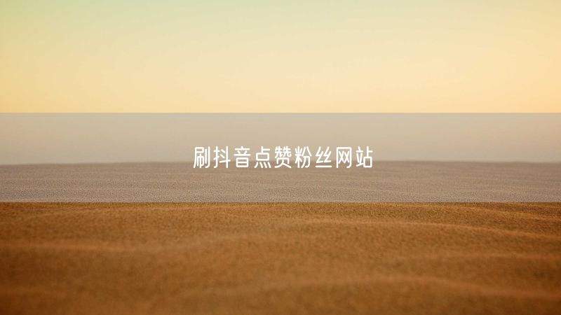 刷抖音点赞粉丝网站