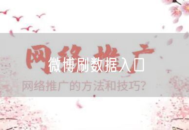 微博刷数据入口