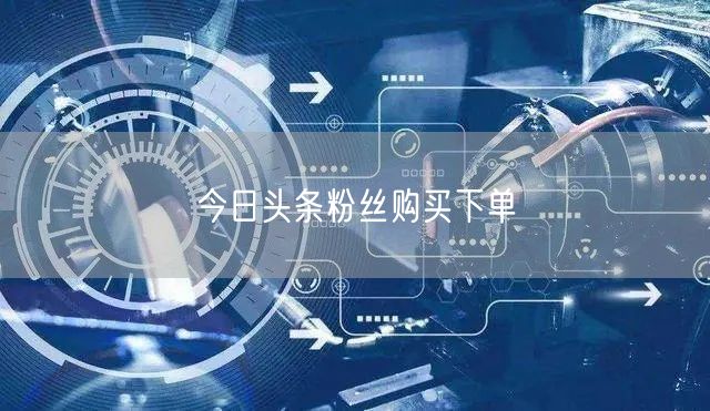 今日头条粉丝购买下单