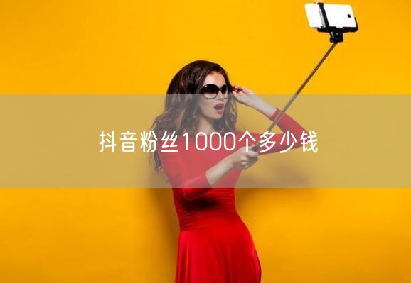 抖音粉丝1000个多少钱
