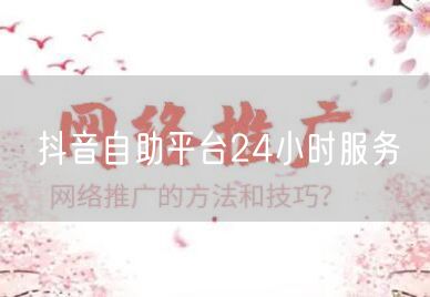 抖音自助平台24小时服务