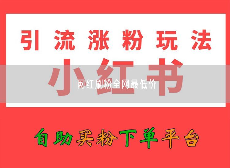 网红刷粉全网最低价