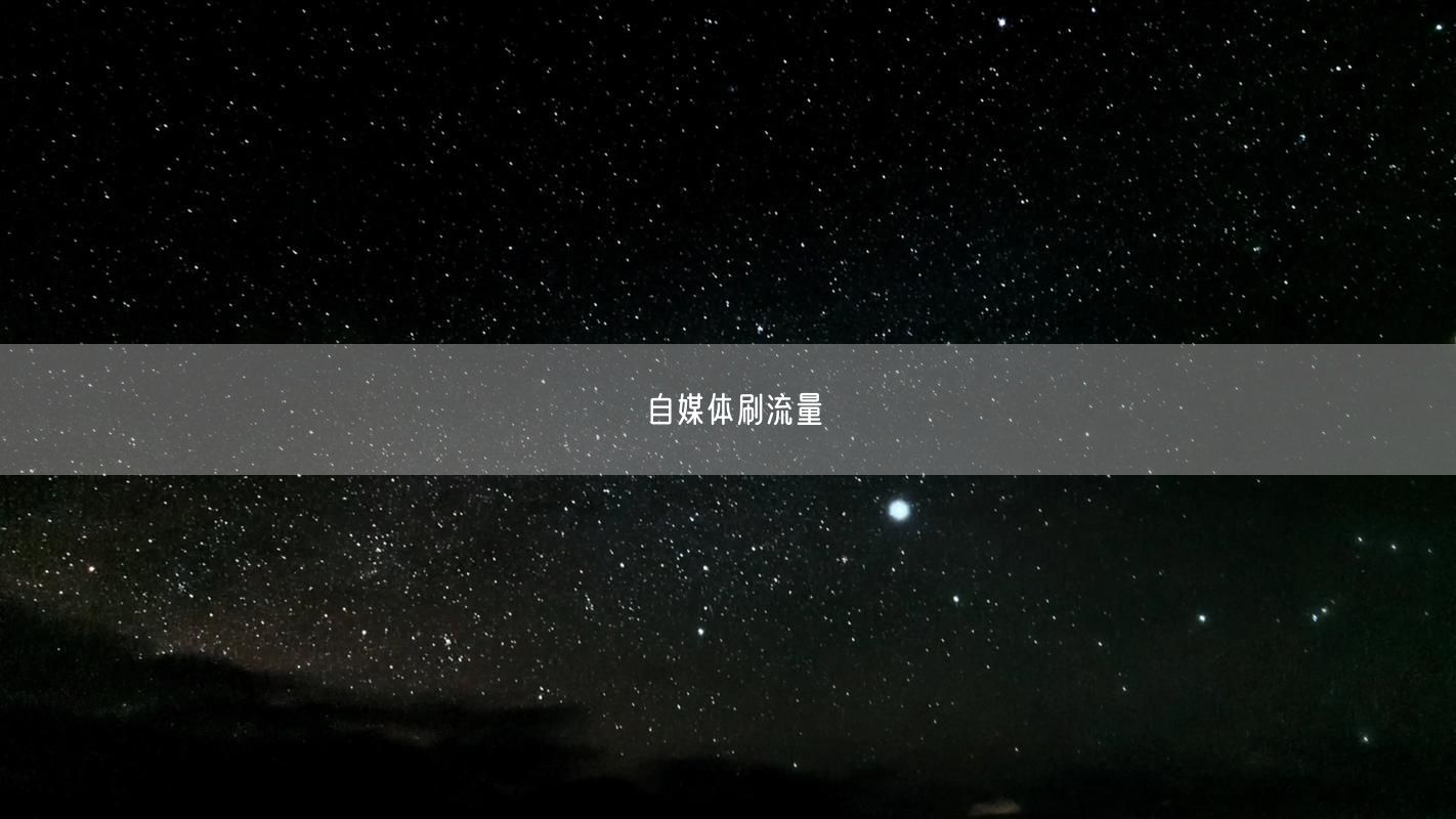 自媒体刷流量