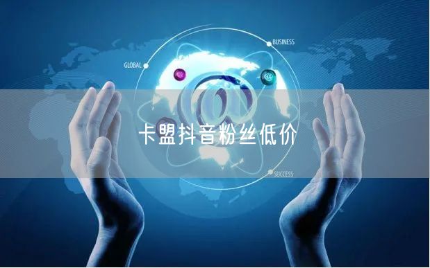 卡盟抖音粉丝低价