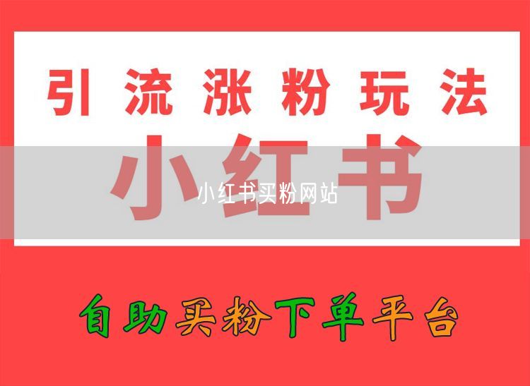 小红书买粉网站