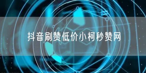 抖音刷赞低价小柯秒赞网