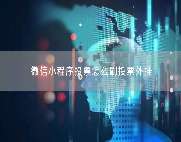 微信小程序投票怎么刷投票外挂