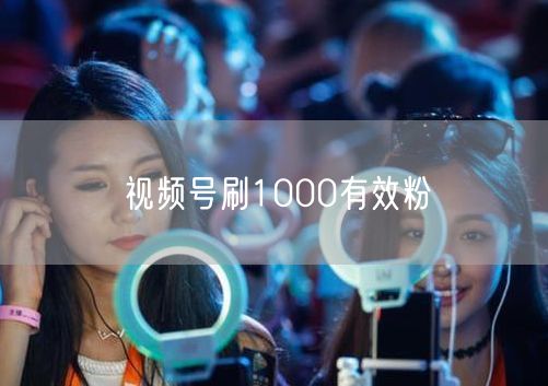 视频号刷1000有效粉
