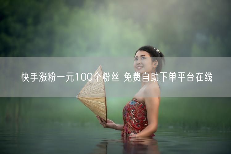 快手涨粉一元100个粉丝 免费自助下单平台在线