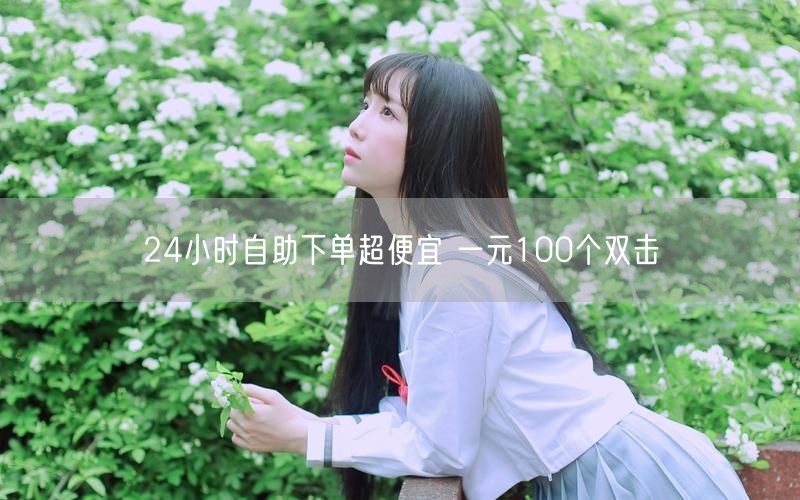 24小时自助下单超便宜 一元100个双击