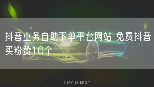 抖音业务自助下单平台网站 免费抖音买粉赞10个