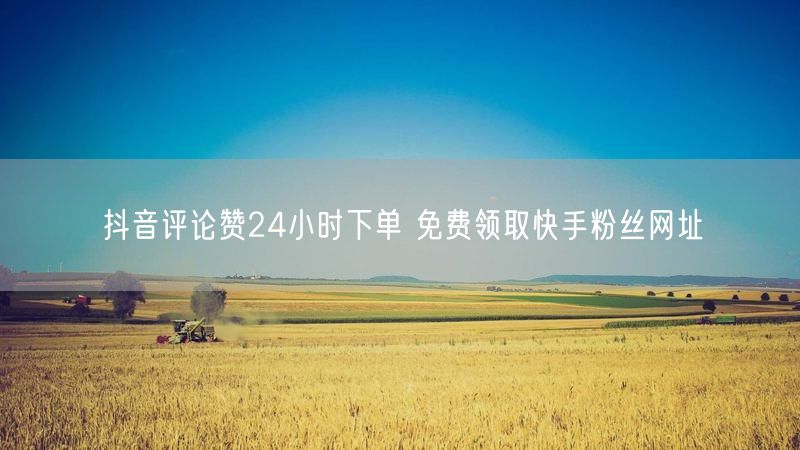 抖音评论赞24小时下单 免费领取快手粉丝网址