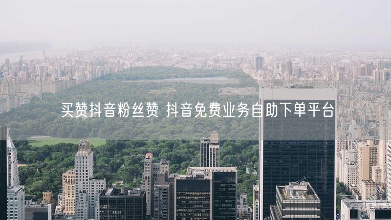 买赞抖音粉丝赞 抖音免费业务自助下单平台