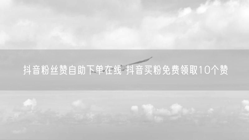 抖音粉丝赞自助下单在线 抖音买粉免费领取10个赞