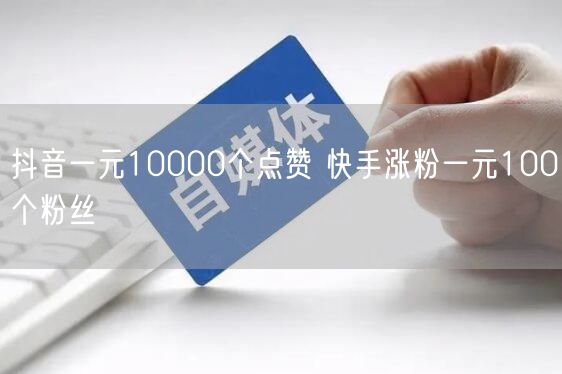 抖音一元10000个点赞 快手涨粉一元100个粉丝