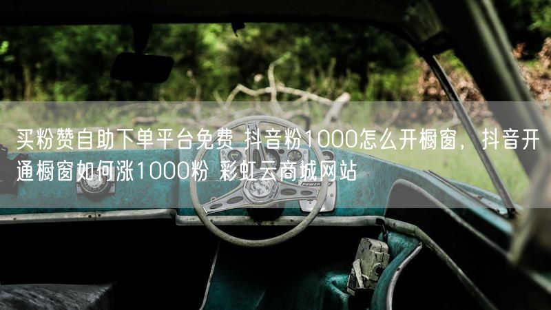 买粉赞自助下单平台免费 抖音粉1000怎么开橱窗，抖音开通橱窗如何涨1000粉 彩虹云商城网站