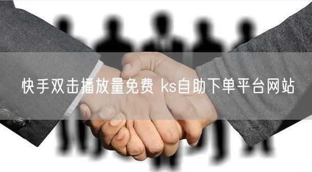 快手双击播放量免费 ks自助下单平台网站