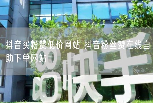 抖音买粉赞低价网站 抖音粉丝赞在线自助下单网站