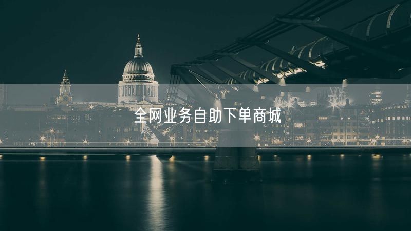 全网业务自助下单商城