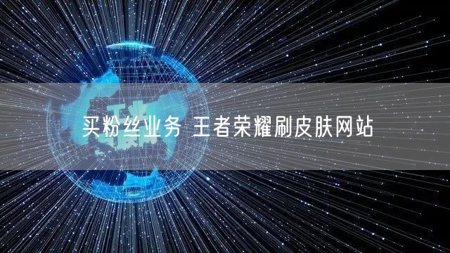 买粉丝业务 王者荣耀刷皮肤网站