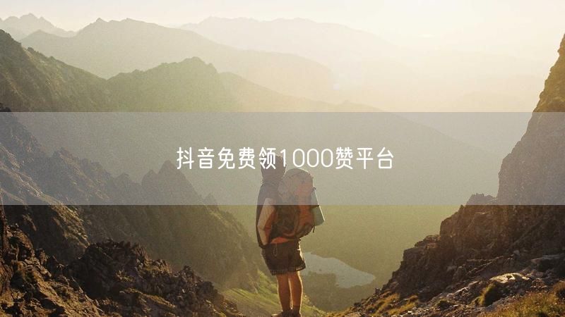 抖音免费领1000赞平台