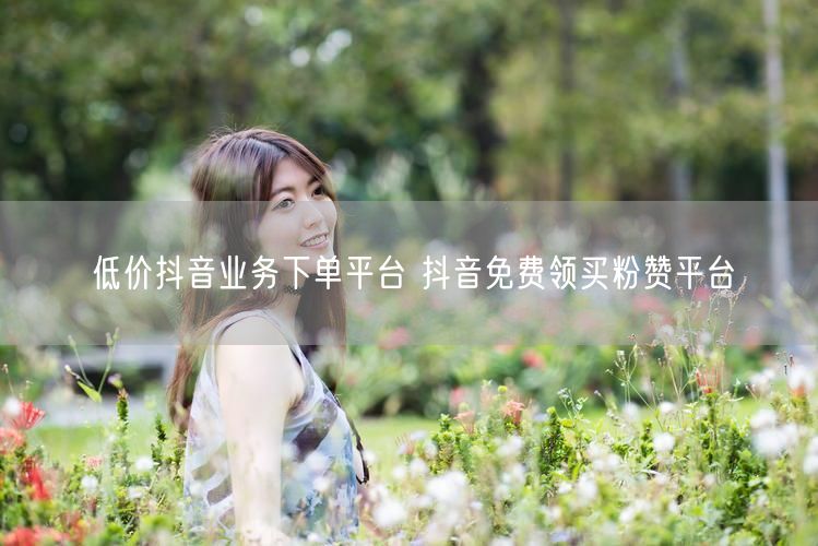 低价抖音业务下单平台 抖音免费领买粉赞平台