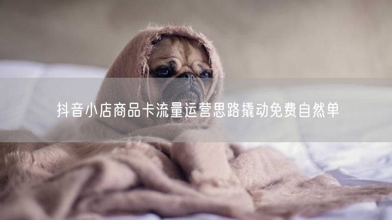 抖音小店商品卡流量运营思路撬动免费自然单