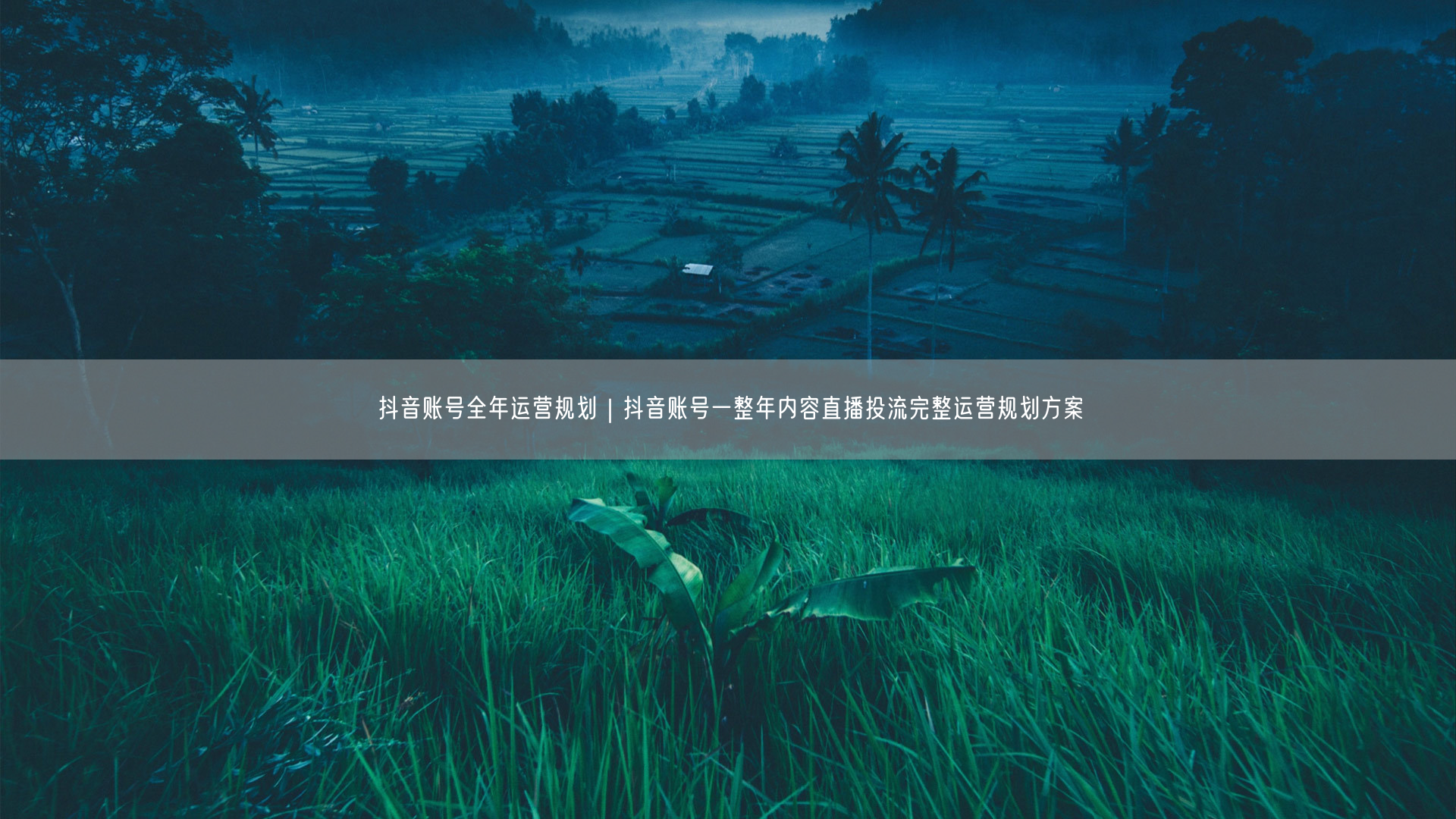 抖音账号全年运营规划｜抖音账号一整年内容直播投流完整运营规划方案